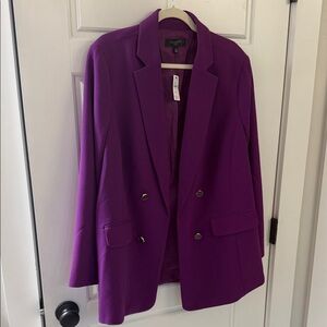 Talbots Women's Vibrant Purple Double-Breasted Blazer